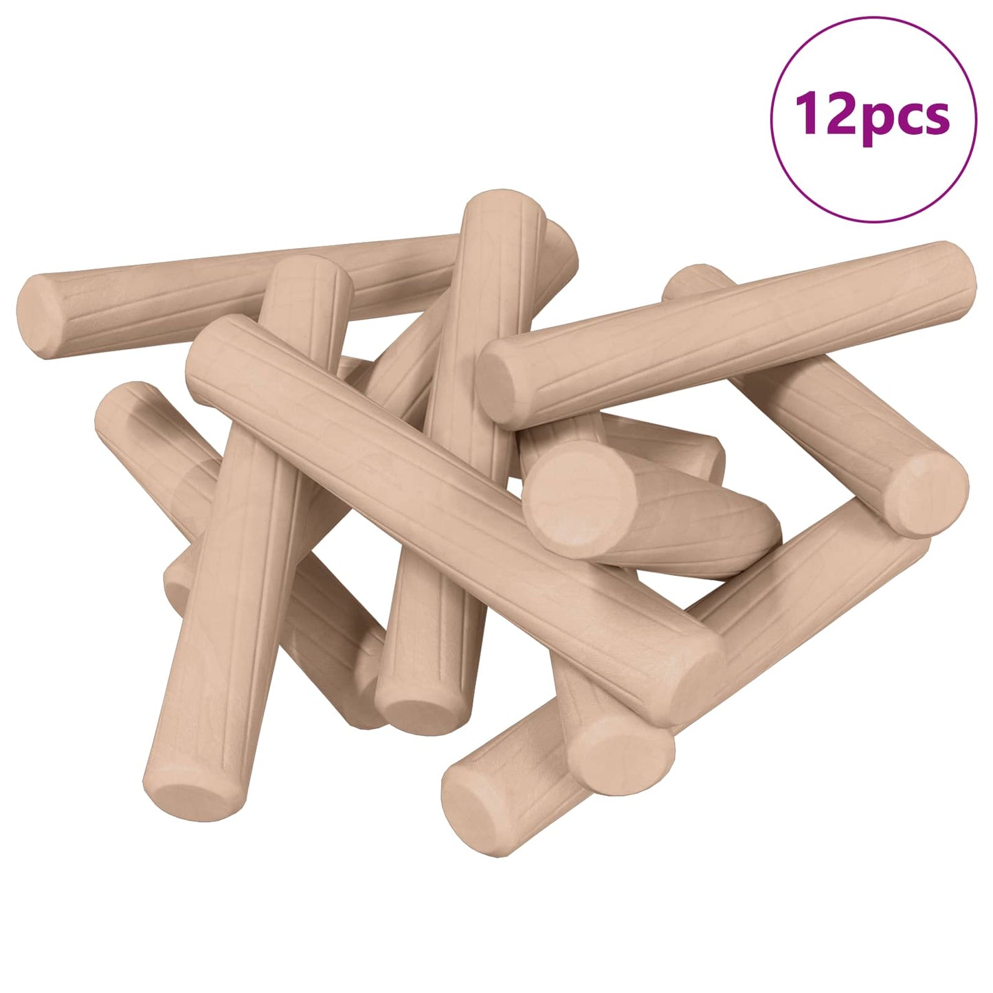 Wooden Dowels 12 pcs Brown Ø6 x 40 mm Solid wood