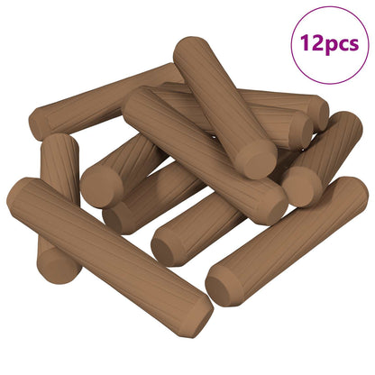 Wooden Dowels 12 pcs Brown Ø 8 x 35 mm Solid wood