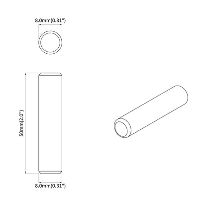 Wooden Dowels 12 pcs Brown Ø8 x 50 mm Solid wood