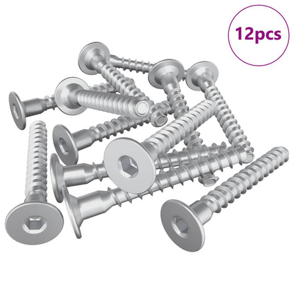 Confirmat Screws 12 pcs Silver Ø5 x 40 mm Metal