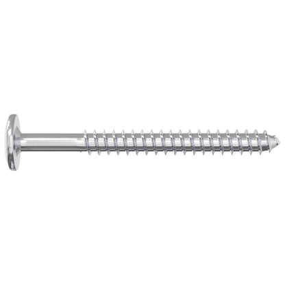 Wood Screws 2 pcs Silver M6 x 70 mm Steel