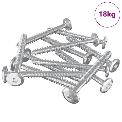 Wood Screws 1350 pcs Silver Steel