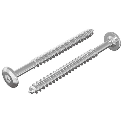 Wood Screws 2 pcs Silver M6 x 70 mm Steel