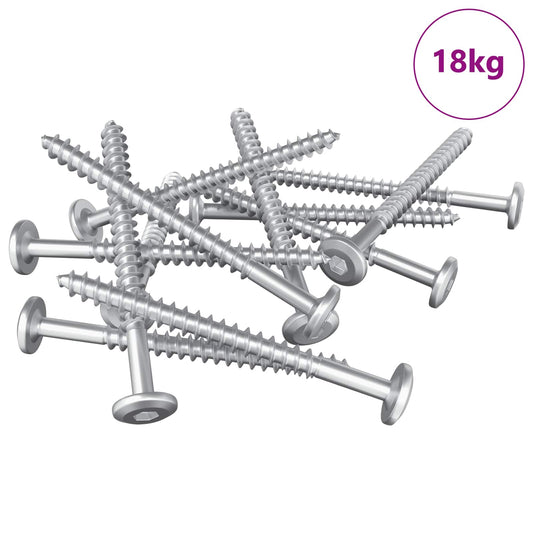 Wood Screws 1900 pcs Silver Steel