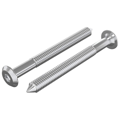 Furniture Screws 2 pcs Silver M6 x 60 mm Steel