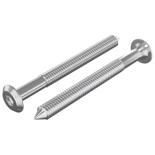 Furniture Screws 2 pcs Silver M6 x 60 mm Steel