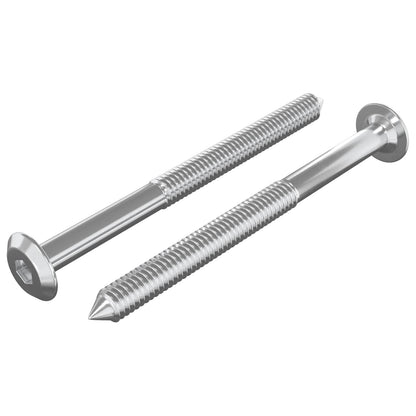 Furniture Screws 2 pcs Silver M6 x 70 mm Steel