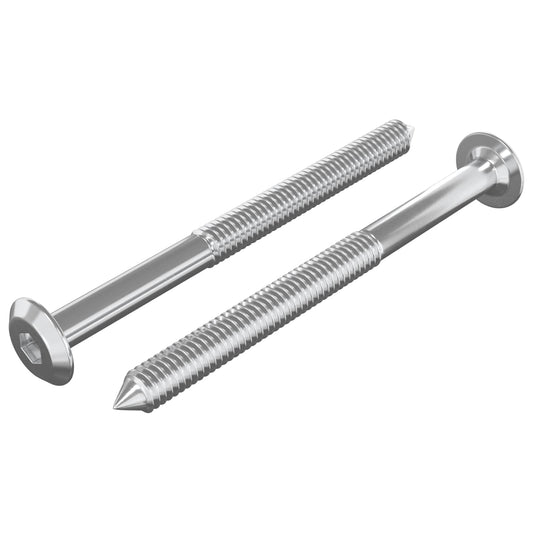 Furniture Screws 2 pcs Silver M6 x 70 mm Steel