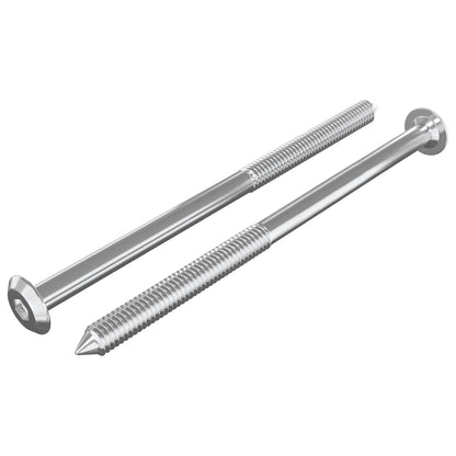 Furniture Screws 2 pcs Silver M6 x 100 mm Steel