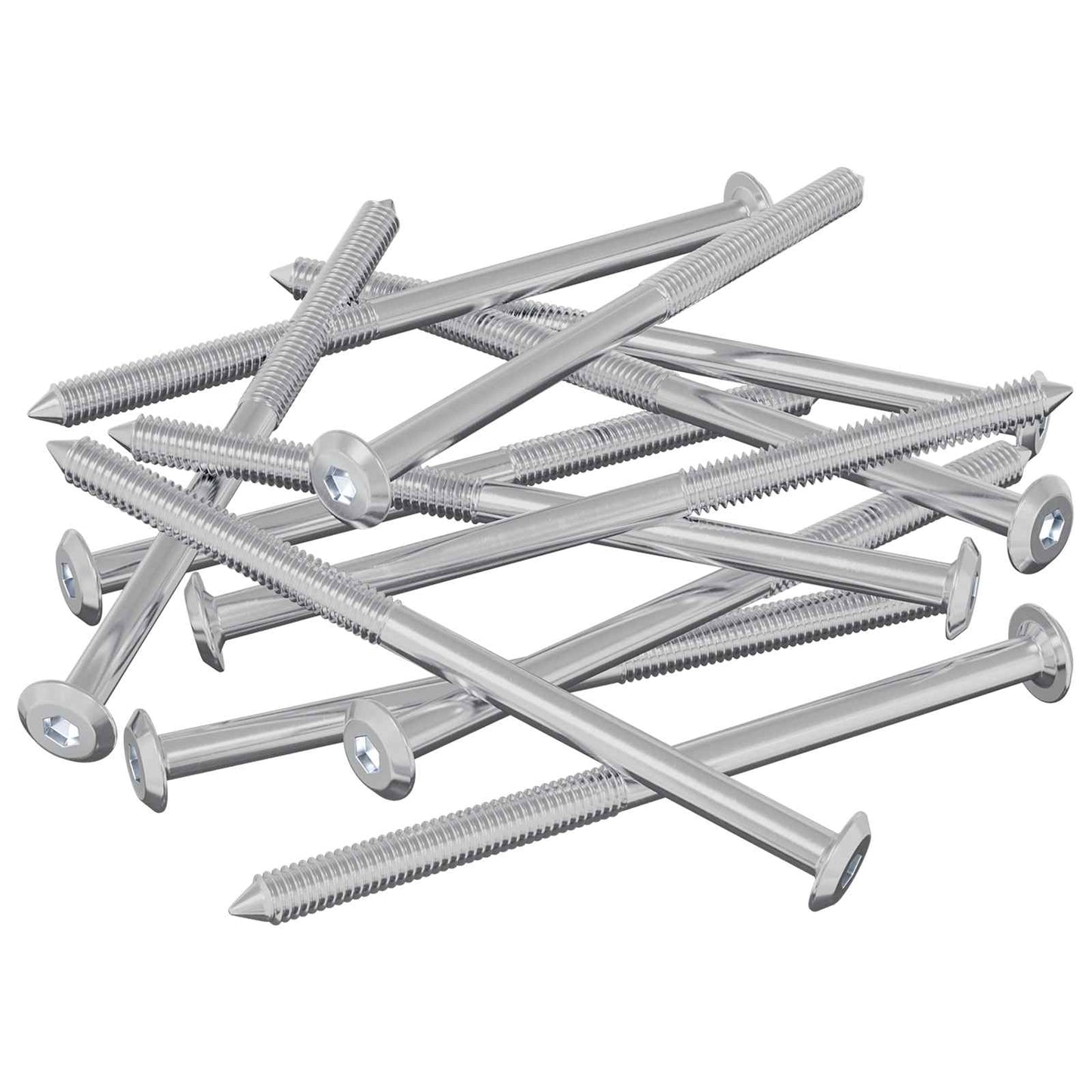 Furniture Screws 12 pcs Silver M6 x 100 mm Steel