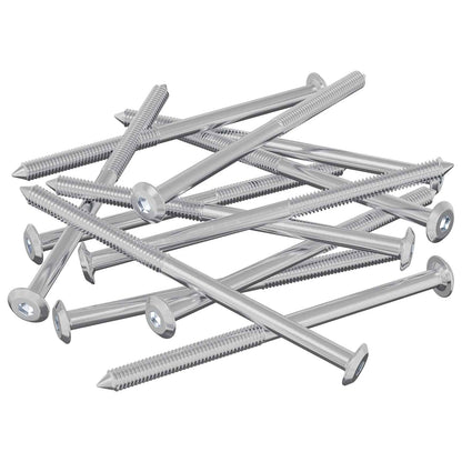 Furniture Screws 12 pcs Silver M6 x 100 mm Steel