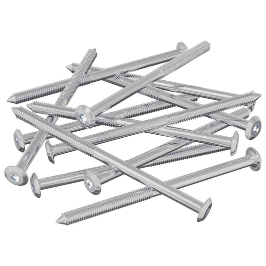 Furniture Screws 12 pcs Silver M6 x 100 mm Steel