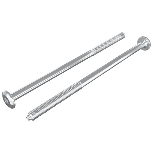 Furniture Screws 2 pcs Silver M6 x 120 mm Steel