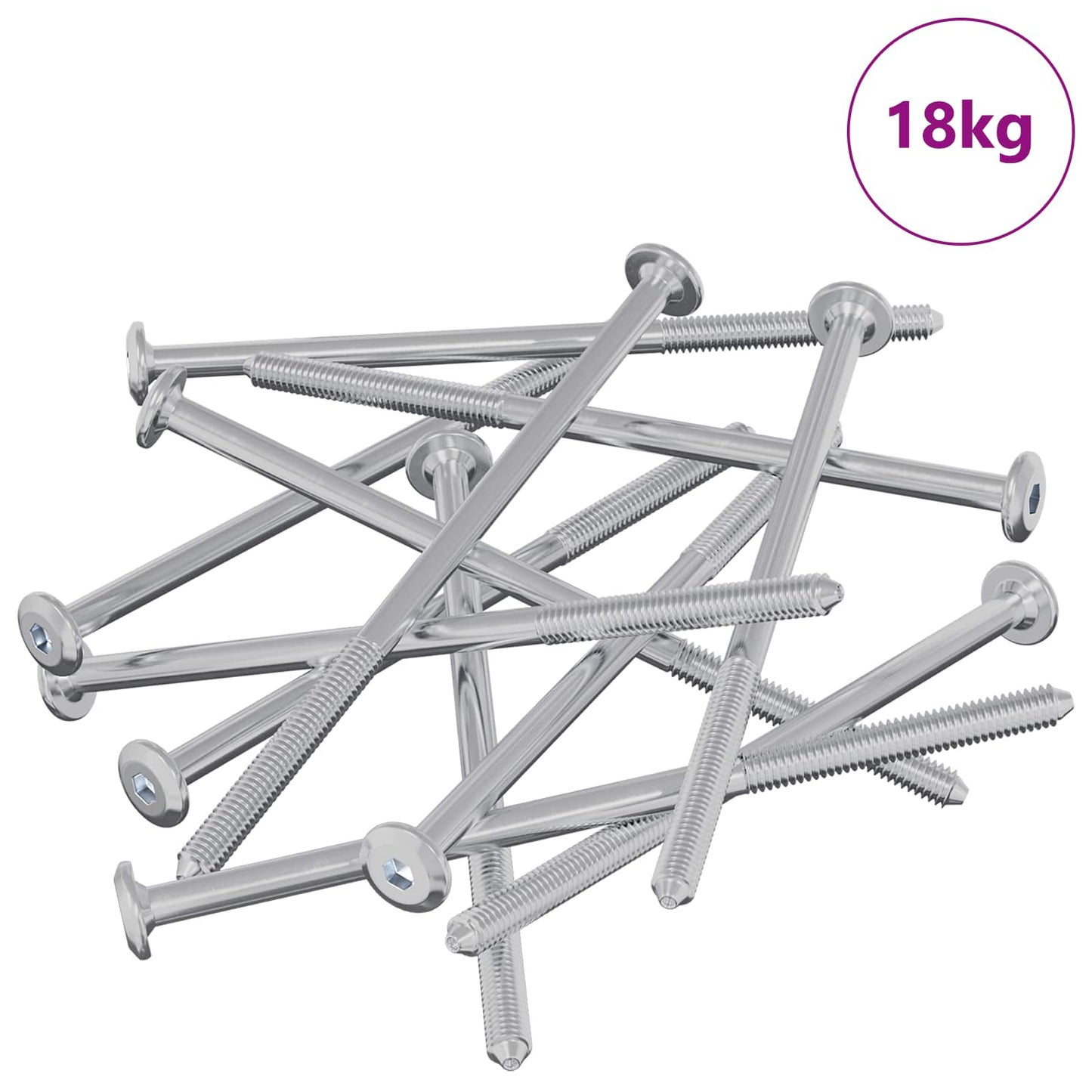 Furniture Screws 800 pcs Silver Steel