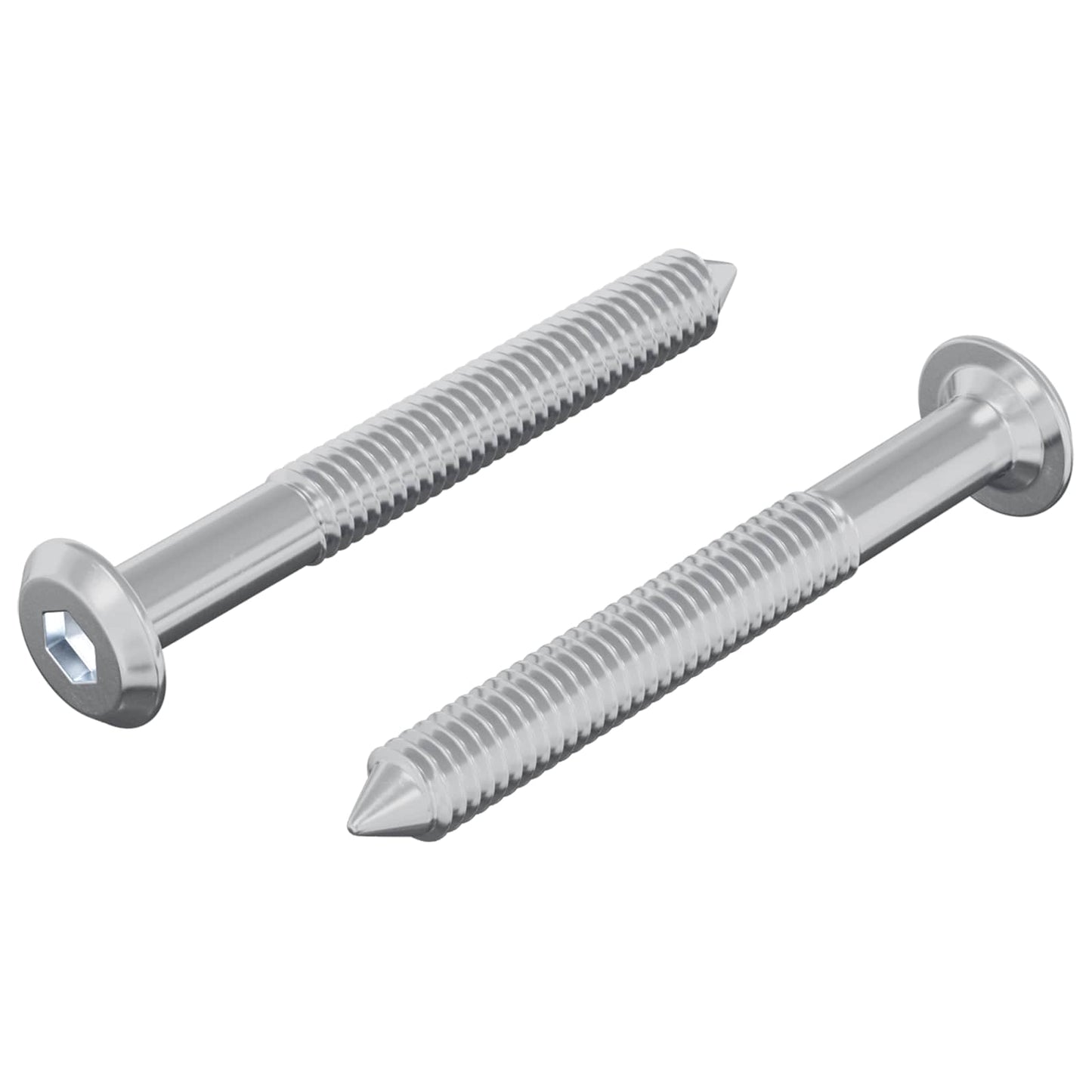 Screw 2 pcs Silver M6 x 50 mm Steel
