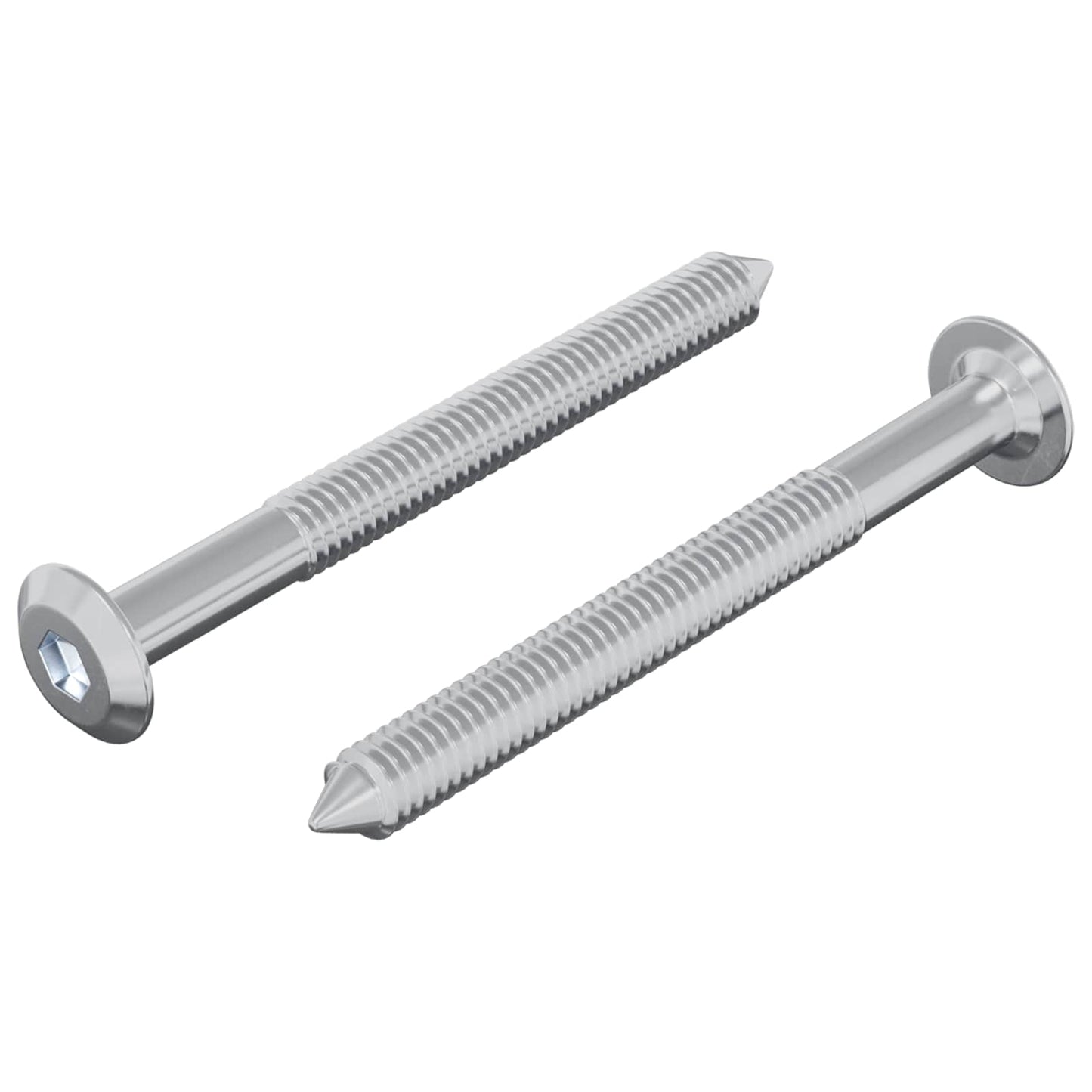 Screw 2 pcs Silver M6 x 60 mm Steel