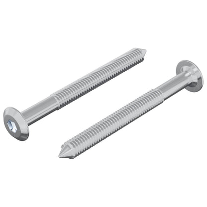 Screw 2 pcs Silver M6 x 60 mm Steel