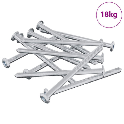 Screw 1200 pcs Silver M6 x 85 mm Steel