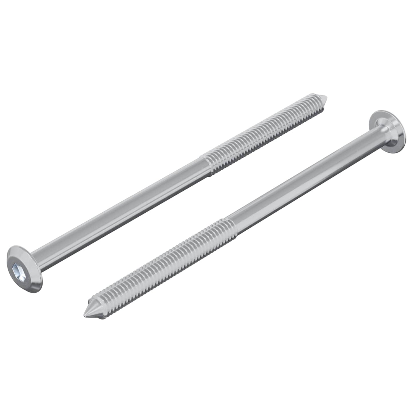 Screw 2 pcs Silver M6 x 100 mm Steel