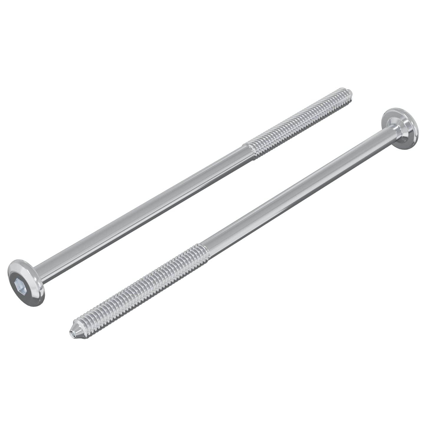 Screw 2 pcs Silver M6 x 120 mm Steel