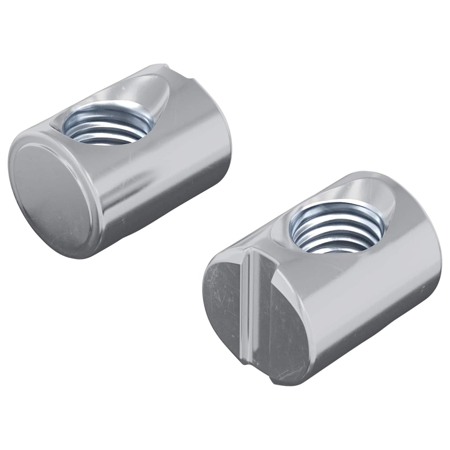 Barrel Nut 2 pcs Silver M6 x 13 mm Iron