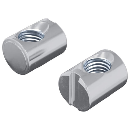 Barrel Nut 2 pcs Silver M6 x 13 mm Iron
