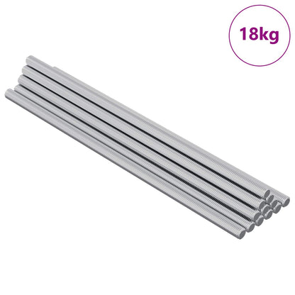 Threaded Rod 600 pcs Silver Steel