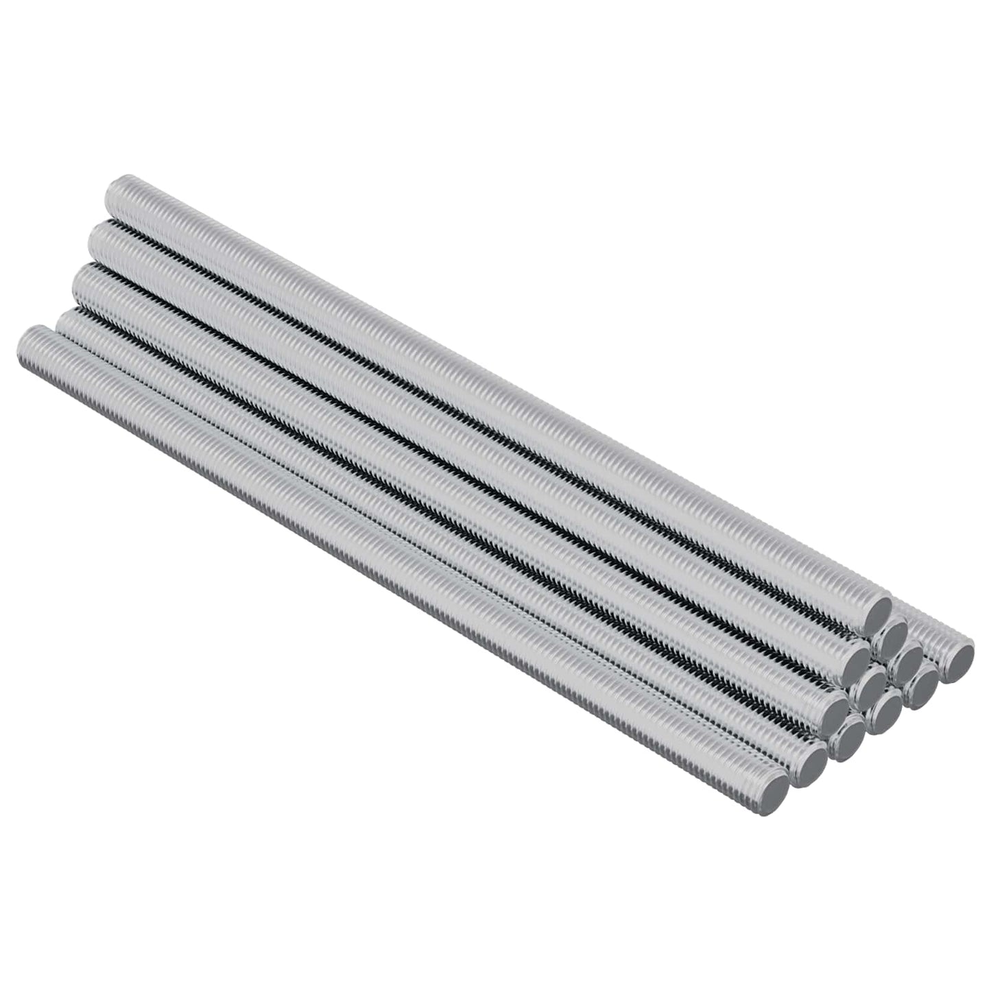 Threaded Rods 12 pcs Silver M6 x 120 mm Metal