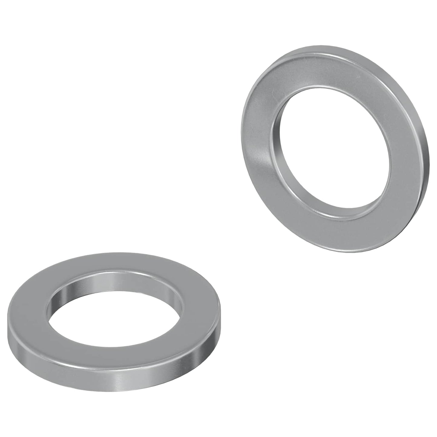 Washers 2 pcs Silver 10 x 10 x 1.2 mm Steel