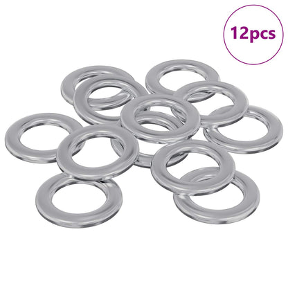 Washers 12 pcs Silver 10 x 10 x 0.8 mm Iron