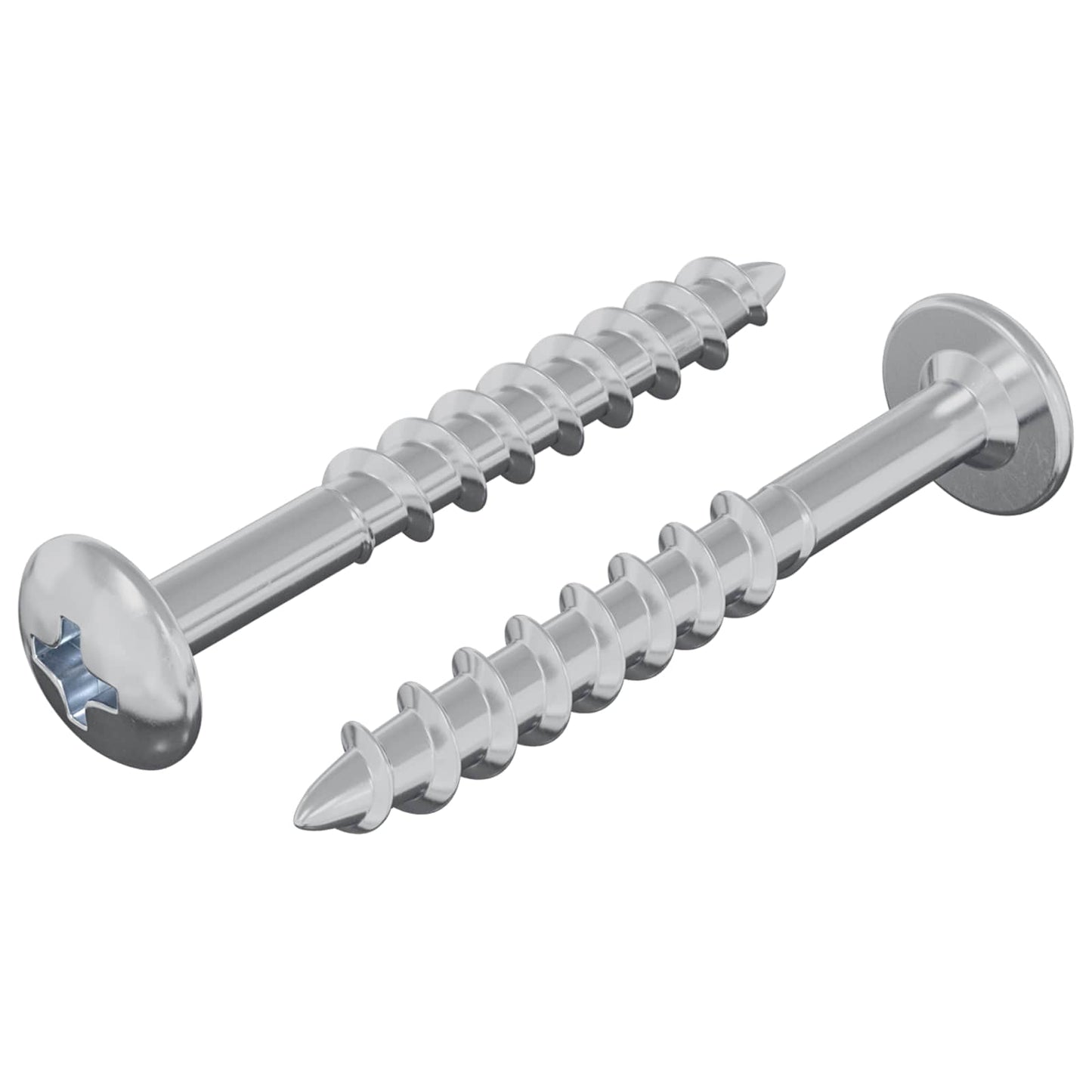 Screw 2 pcs Silver 9.8 x 35 mm Iron