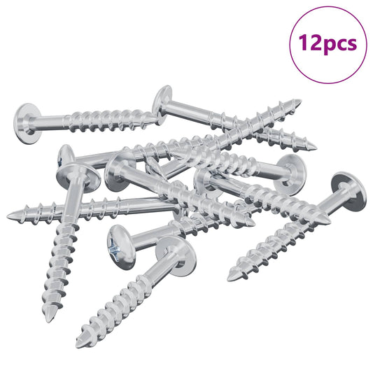 Screw 12 pcs Silver 9.8 x 35 mm Iron