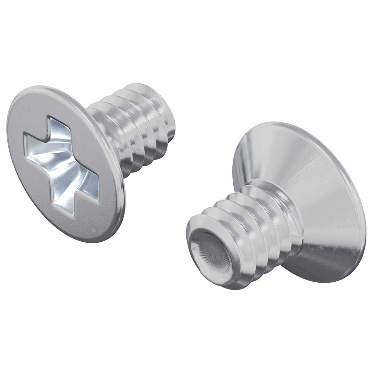Countersunk Head Screws 2 pcs Silver M4 x 6 mm Steel
