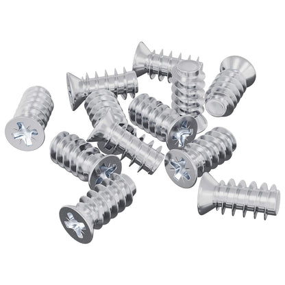Screw 12 pcs Silver M6 x 12 mm Iron