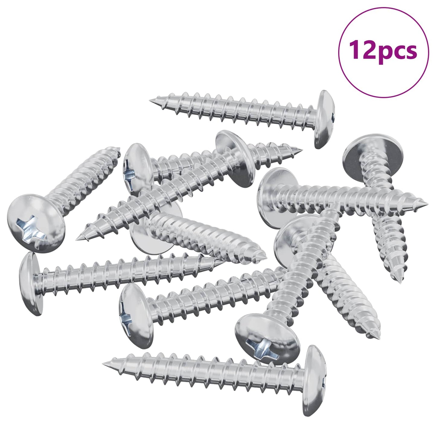 Self Tapping Nail 12 pcs Zinc-coated 4 x 25 mm Steel