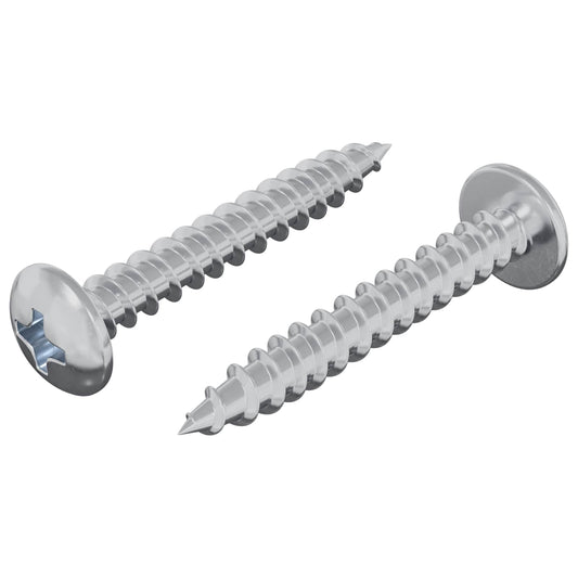 Wood Screw 2 pcs Silver M4 x 28 mm Iron
