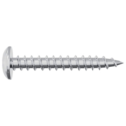 Wood Screw 2 pcs Silver M4 x 28 mm Iron