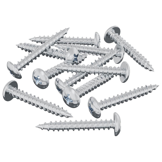 Wood Screw 8182 pcs Silver M4 x 28 mm Iron