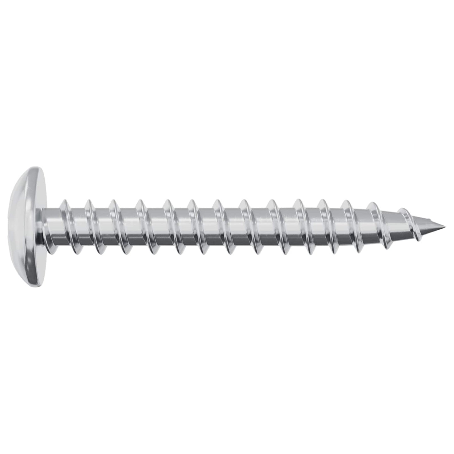 Wood Screw 8182 pcs Silver M4 x 28 mm Iron
