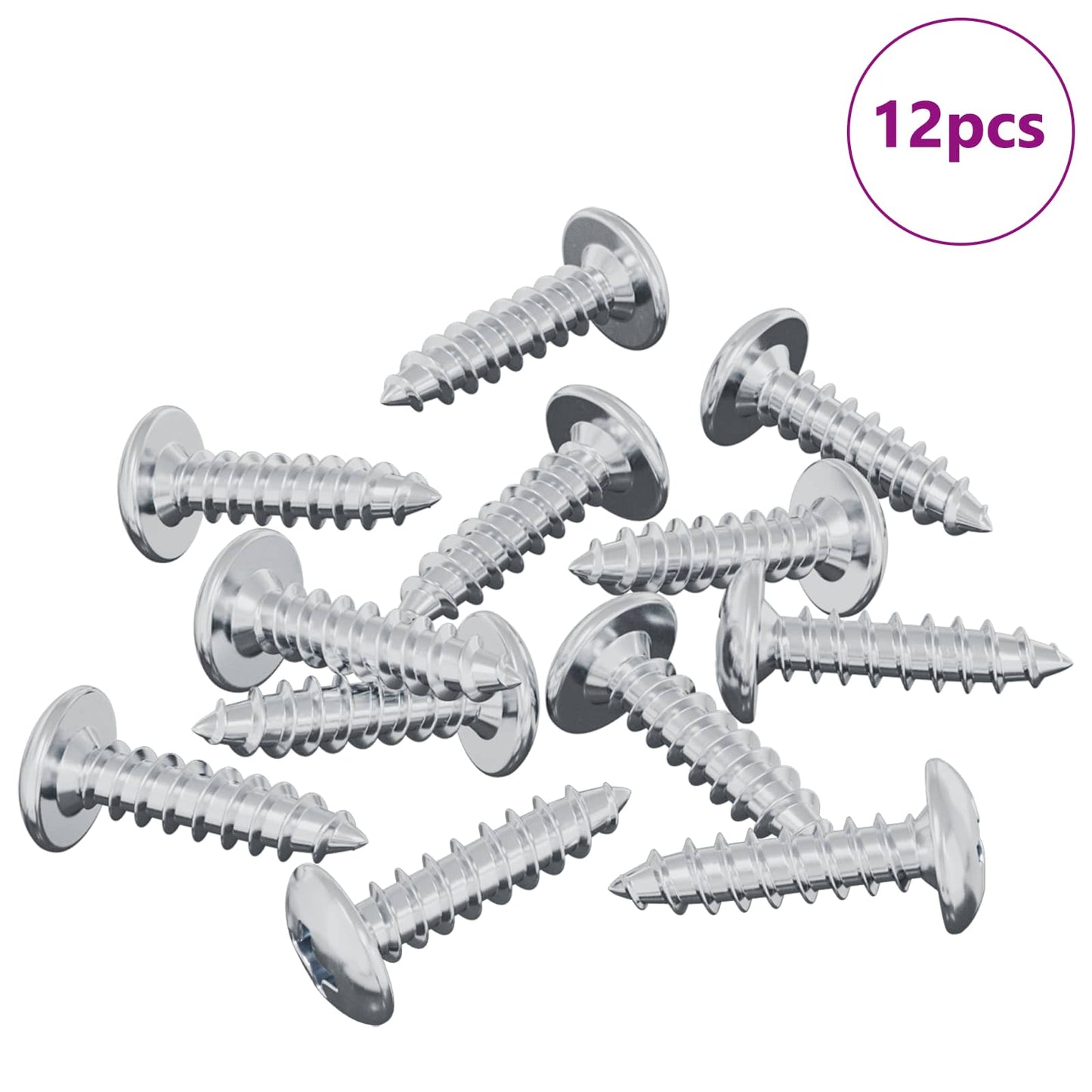 Screw 12 pcs Silver M4 x 16 mm Steel