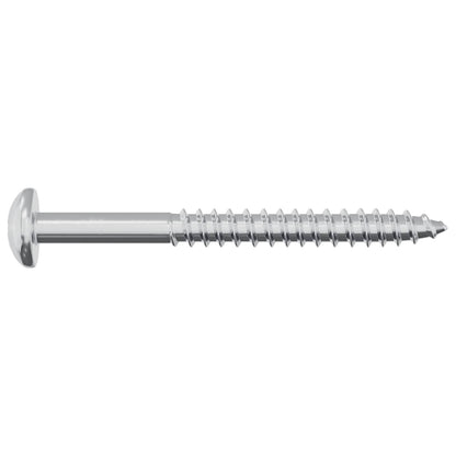 Wood Screw 12 pcs Silver 9.8 x 53 mm Steel