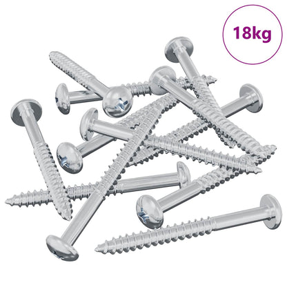 Wood Screw 3273 pcs Silver 9.8 x 53 mm Steel