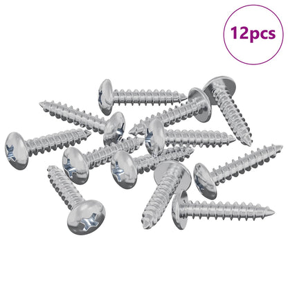 Wood Screws 12 pcs Silver M3.5 x 20 mm Steel