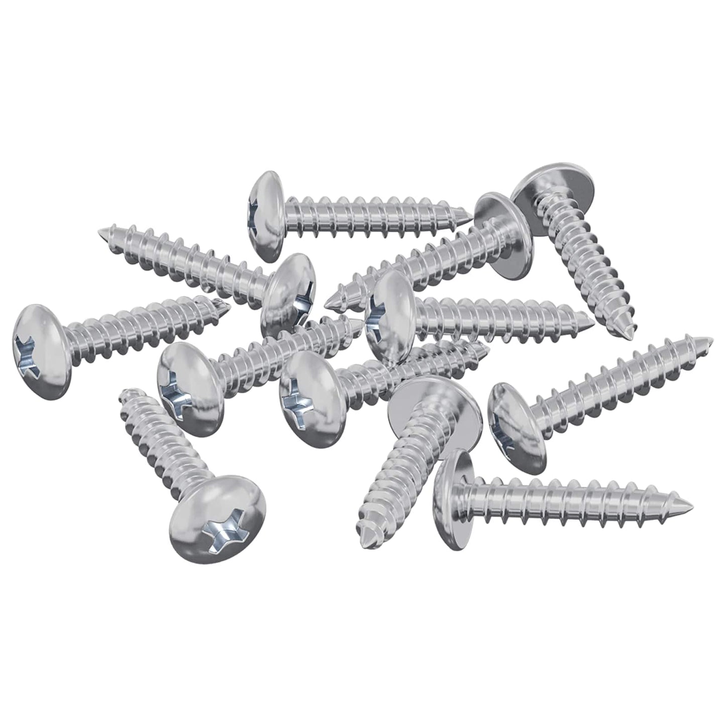 Wood Screws 12 pcs Silver M3.5 x 20 mm Steel