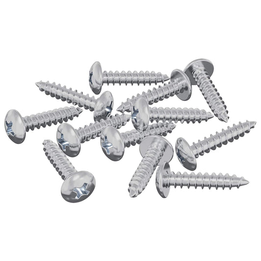 Wood Screws 12 pcs Silver M3.5 x 20 mm Steel