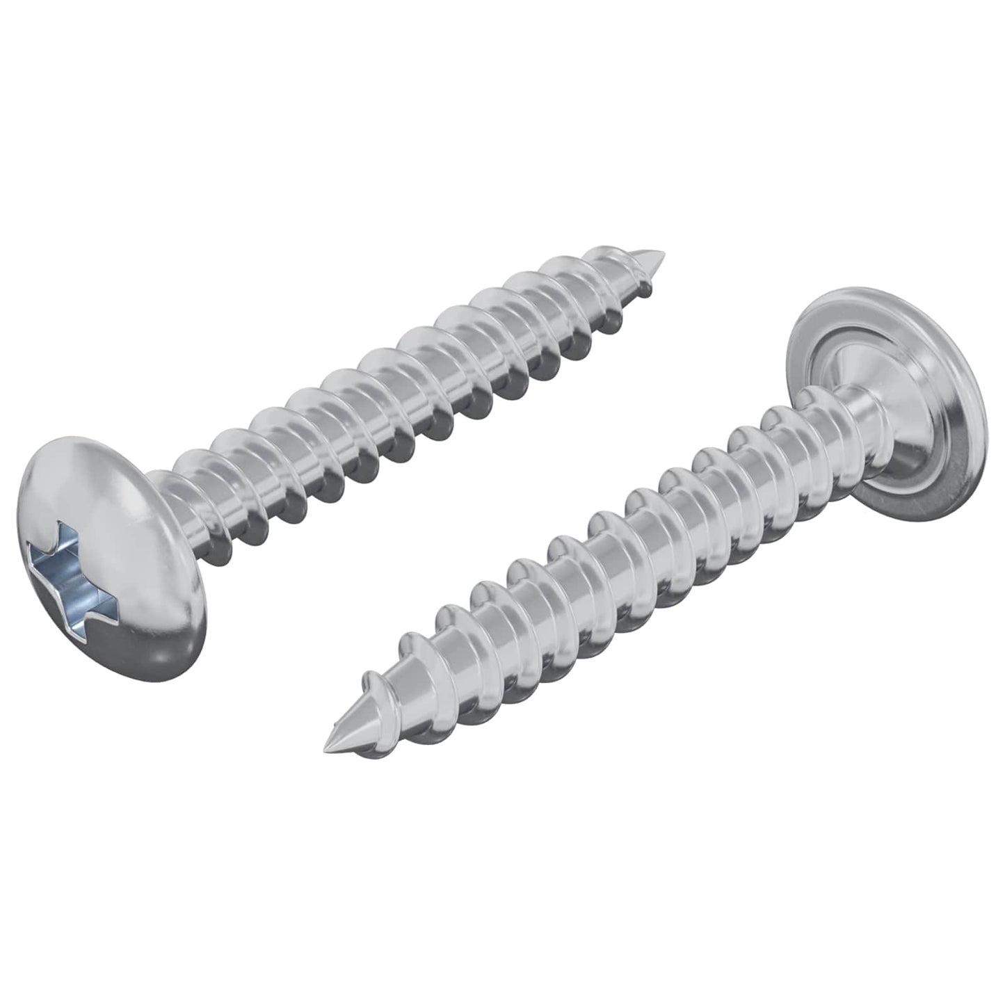Wood Screws 2 pcs Silver M4 x 25 mm Steel