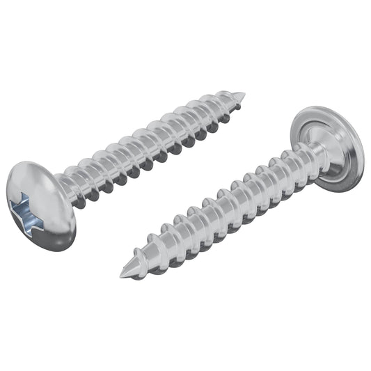 Wood Screws 2 pcs Silver M4 x 25 mm Steel