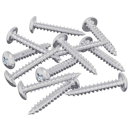 Wood Screws 12 pcs Silver M4 x 25 mm Steel