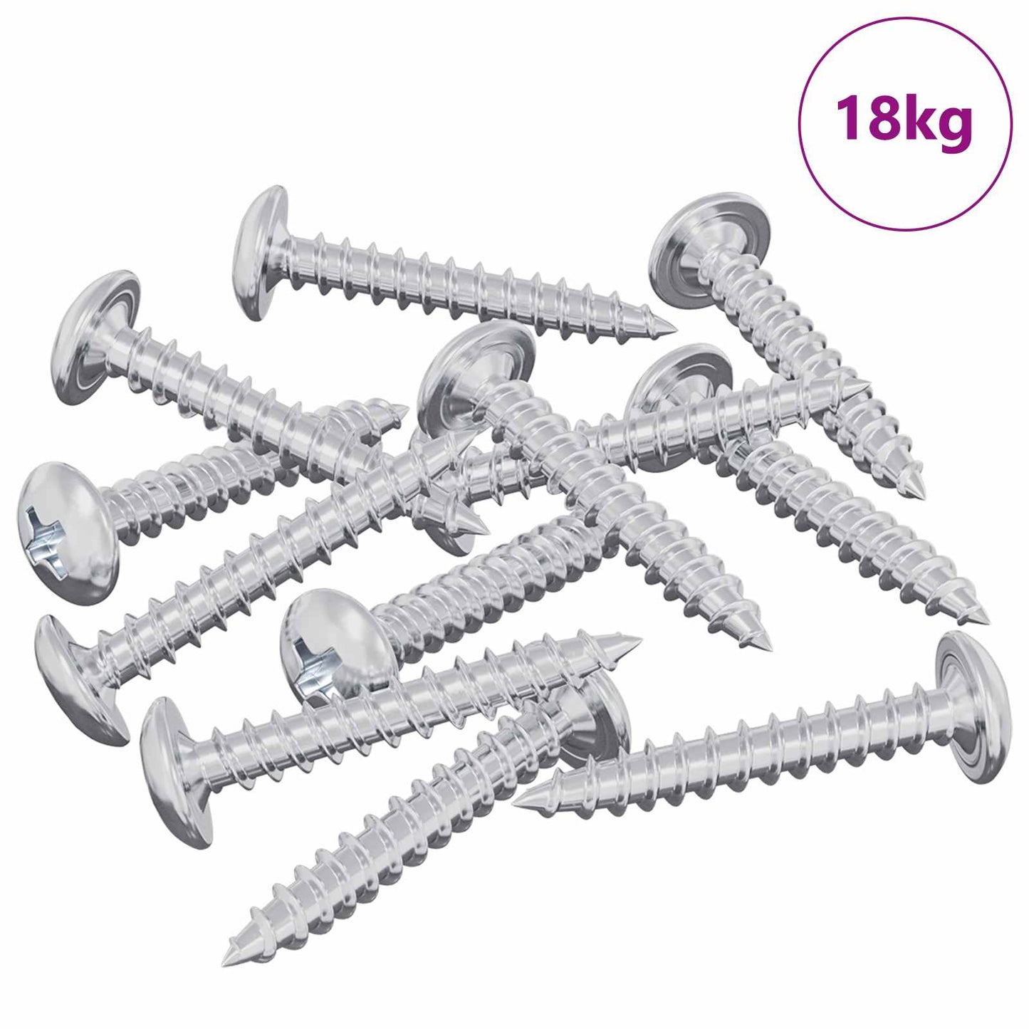 Wood Screws 9231 pcs Silver Steel