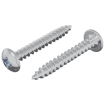 Wood Screws 2 pcs Silver M4 x 28 mm Steel